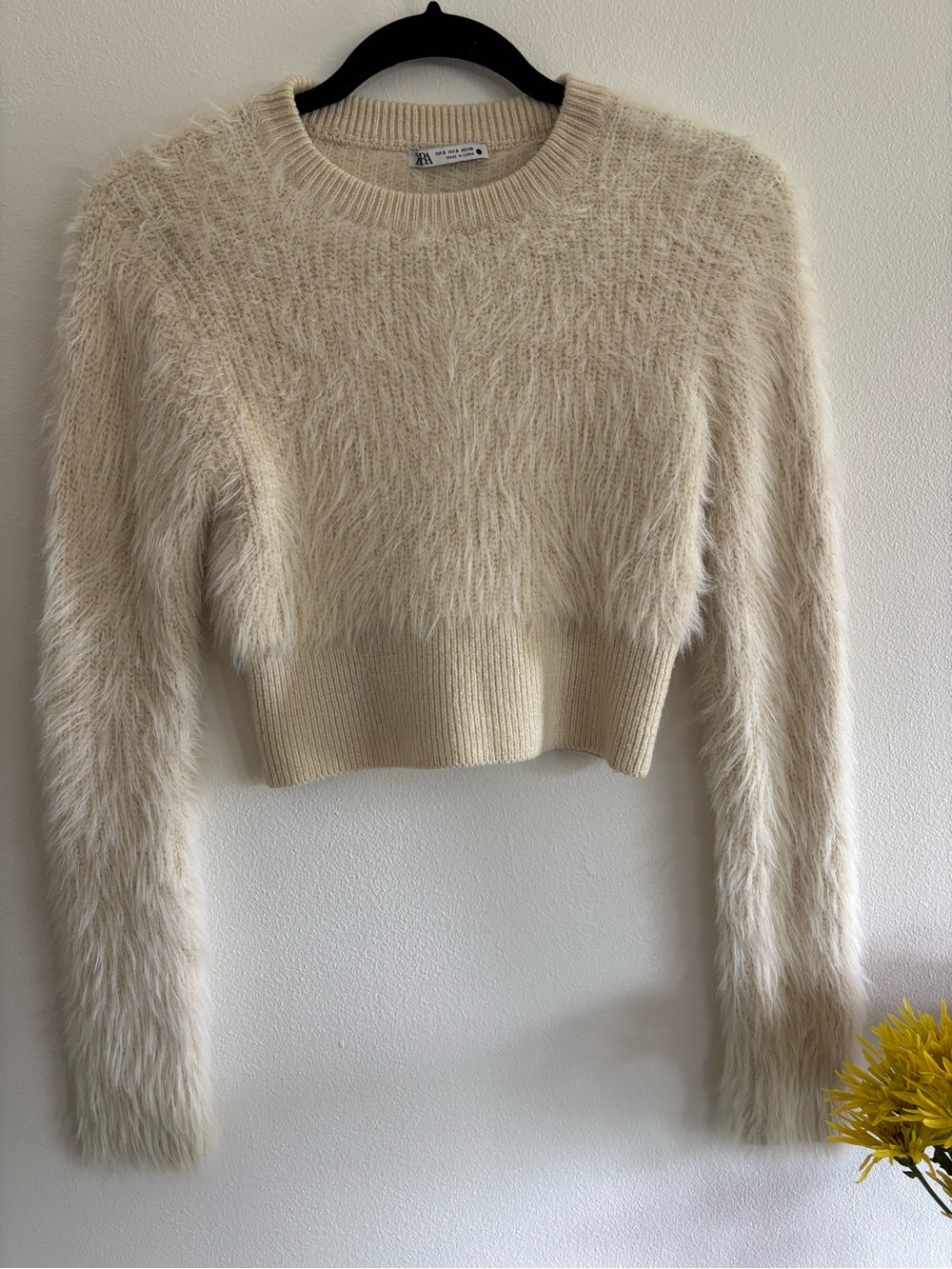Zara | Faux Fur Fuzzy Cropped Sweater